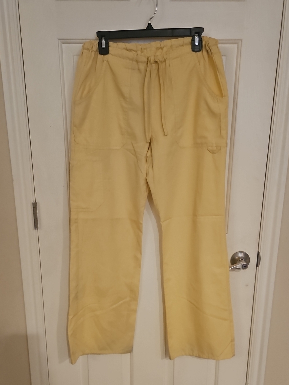 SB Scrubs Womens Light Yellow Drawstring Scrub Pants